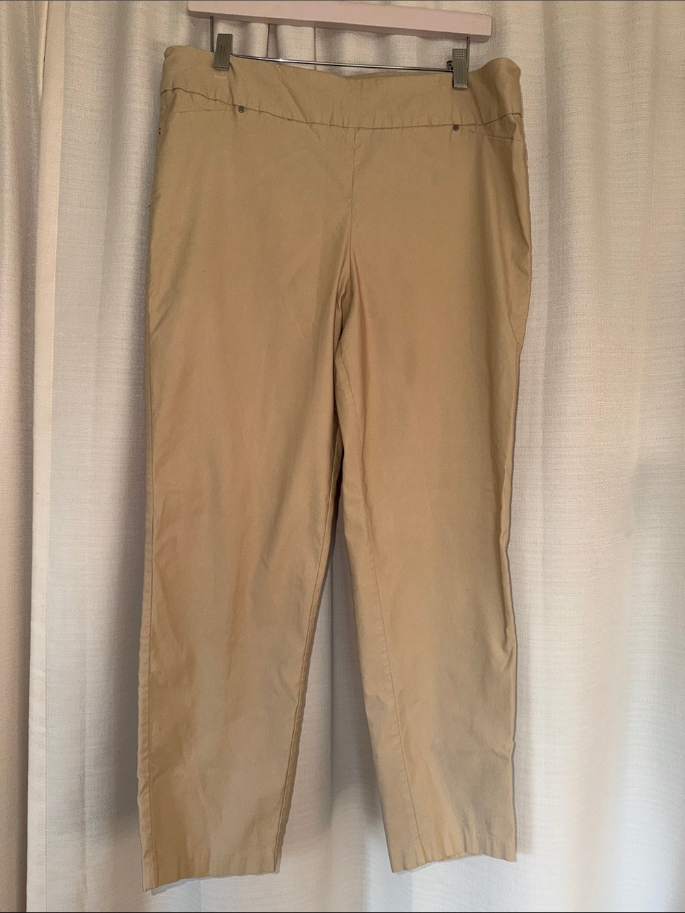 Cato Women's Mid-Rise Khaki Stretch Chinos - Light Tan
